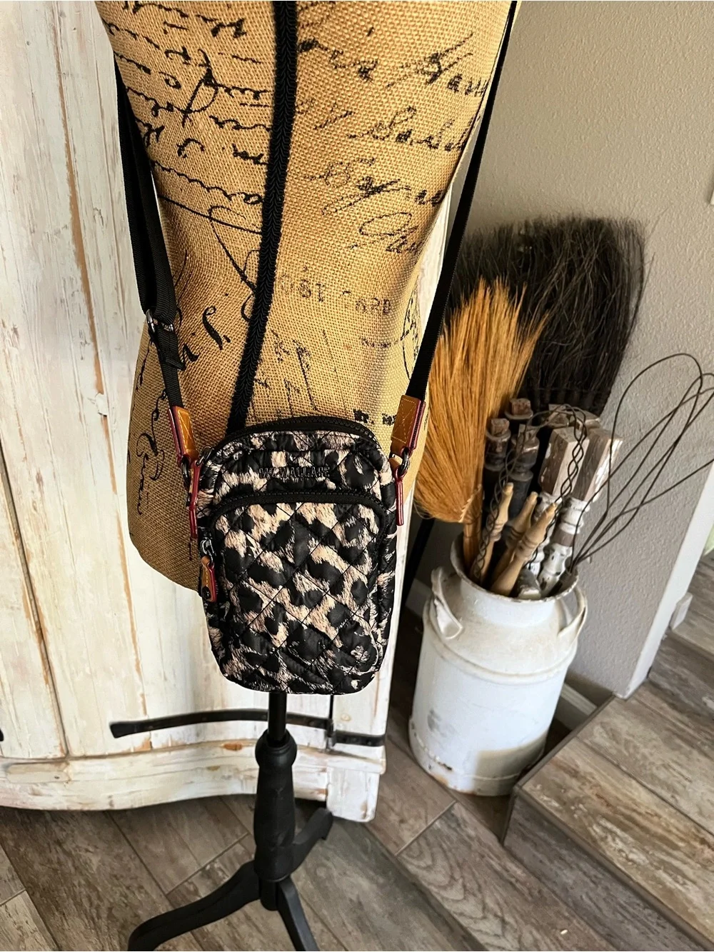 MZ Wallace leopard Micro Metro crossbody